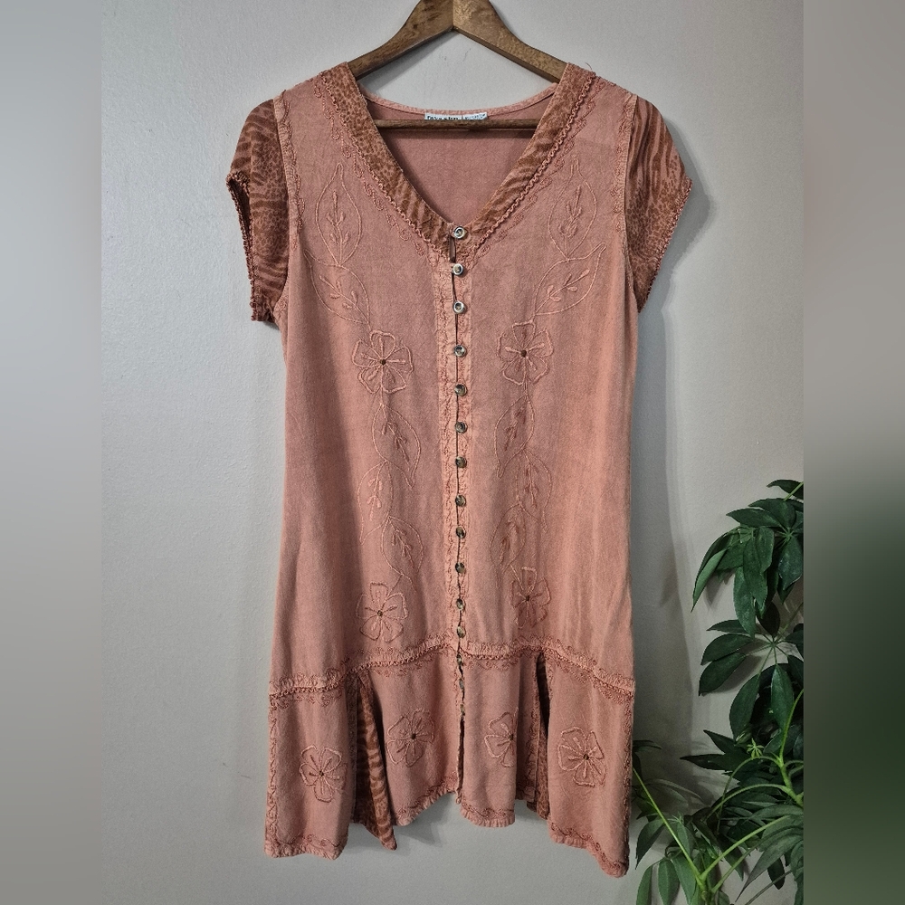 Vintage 90s embroidered dress